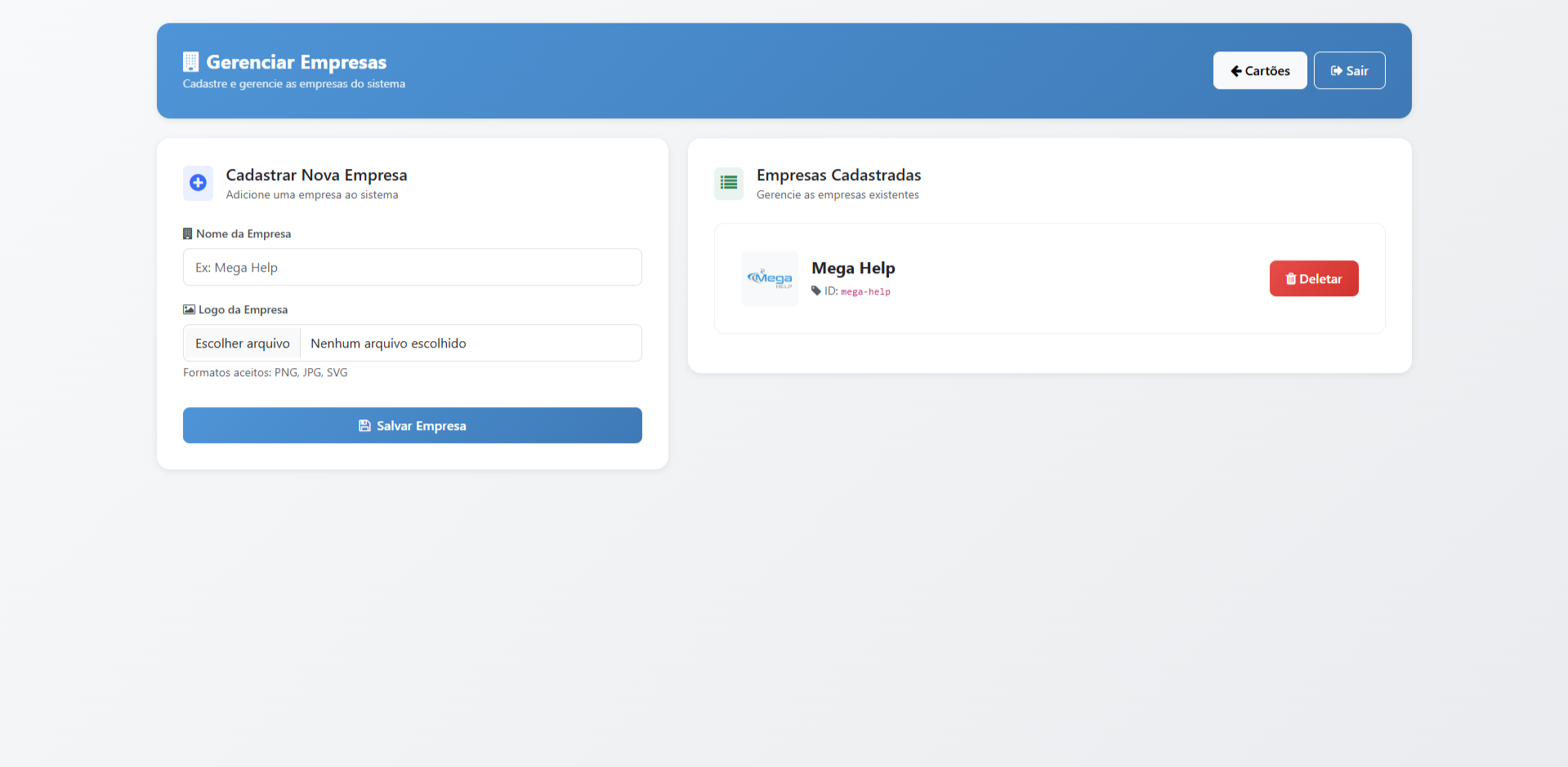 Gestão Multi-empresas